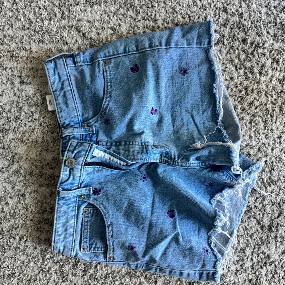 Lucky Brand Blue Jean Shorts Distressed Cut-Off Style
